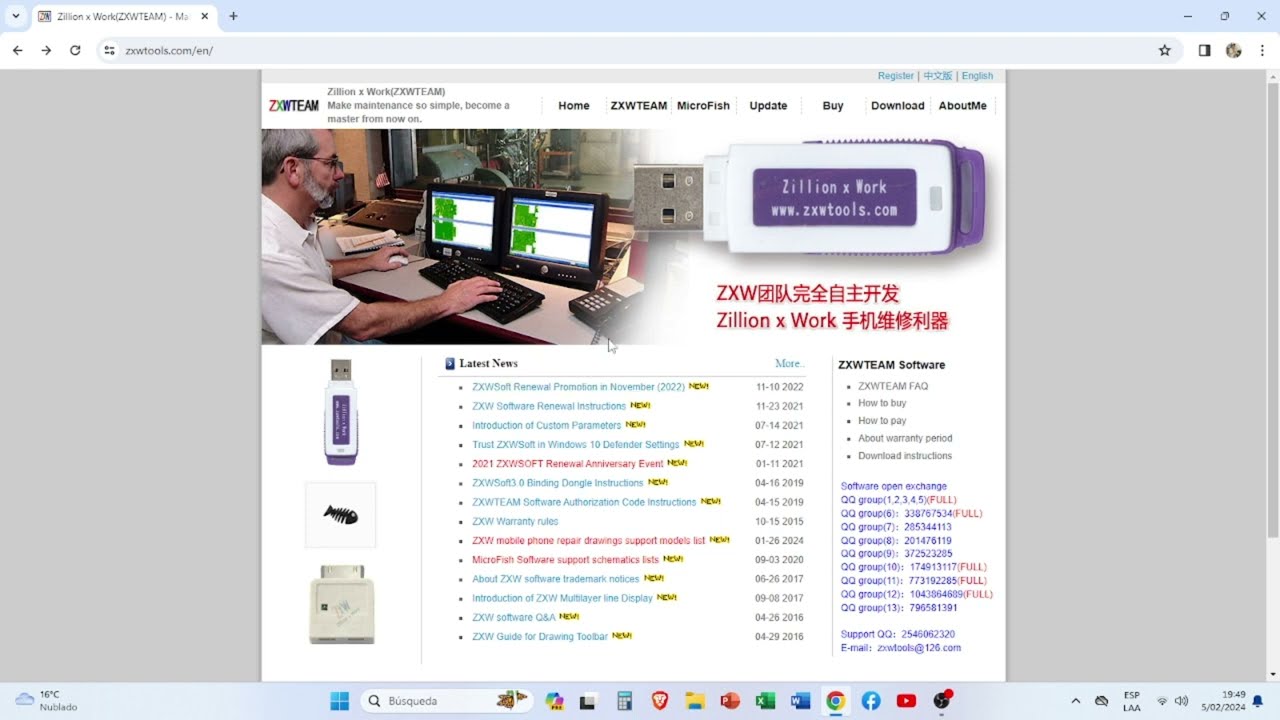 como instalar programa ZXW para reparación de celulares y tabletas