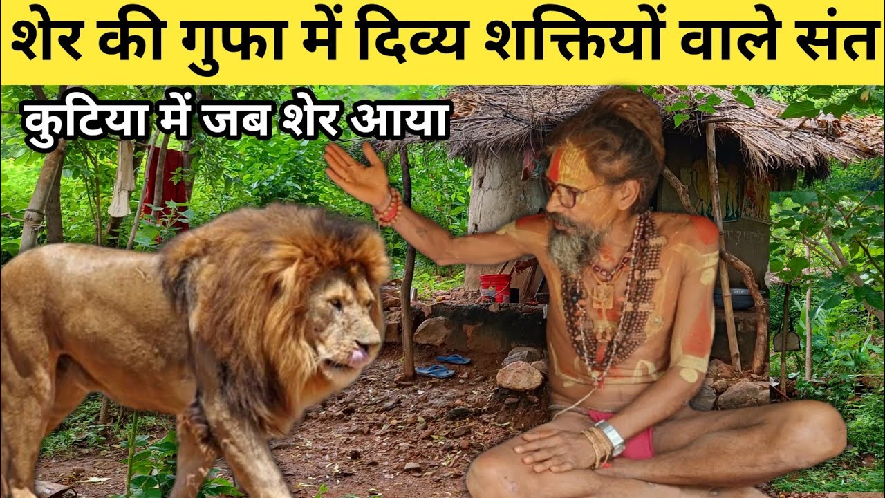 चित्रकूट में शेर की गुफा में दिव्य शक्तियों वाले संत Sher ki Gufa Mein divya shaktiyon wale Sant