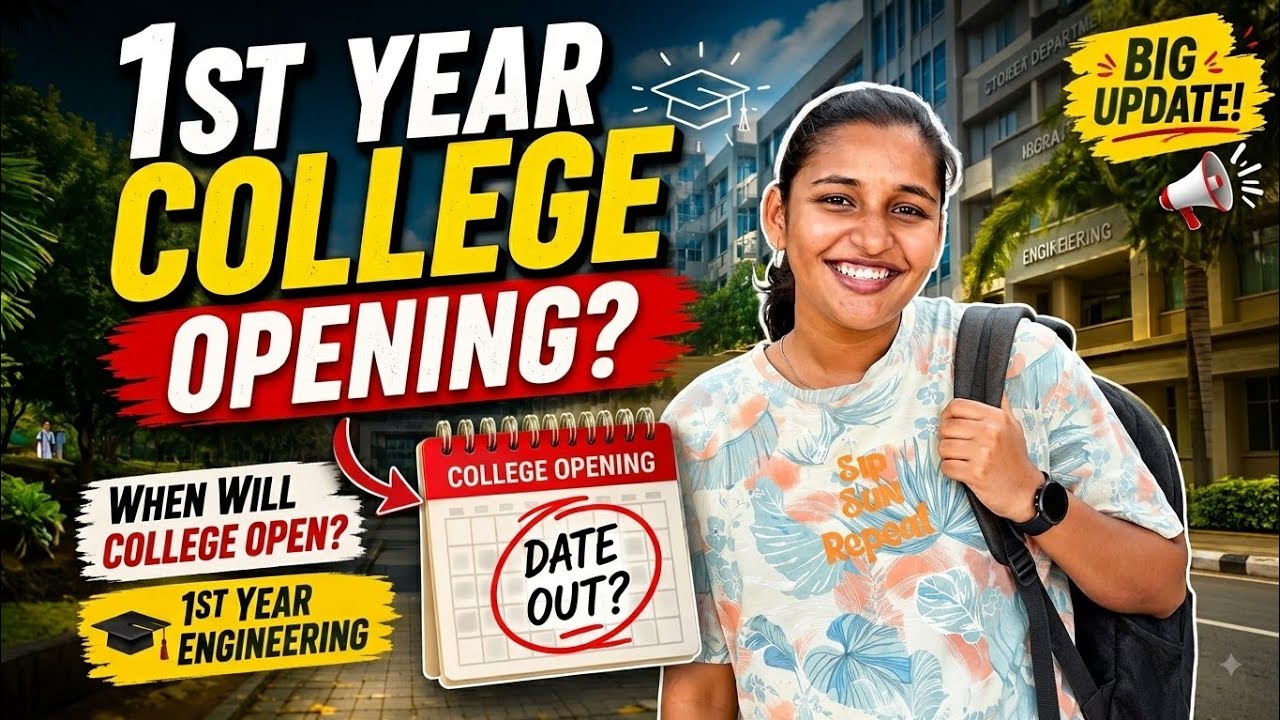     1st Year Engineering College opening Date? 😱 | BIG UPDATE