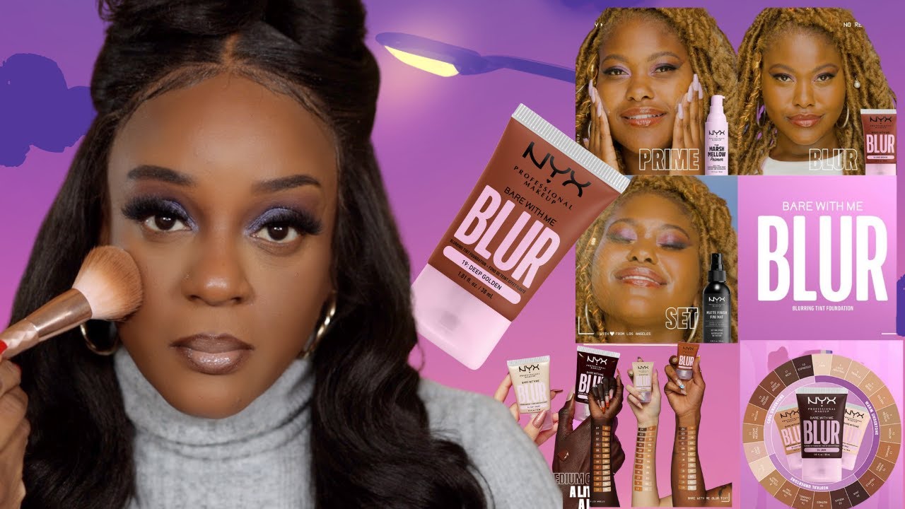 THIS WAS NOT EASY🥴🥴TESTING THE NYX BARE WITH ME BLUR FOUNDATION*SHADE 15 & 16