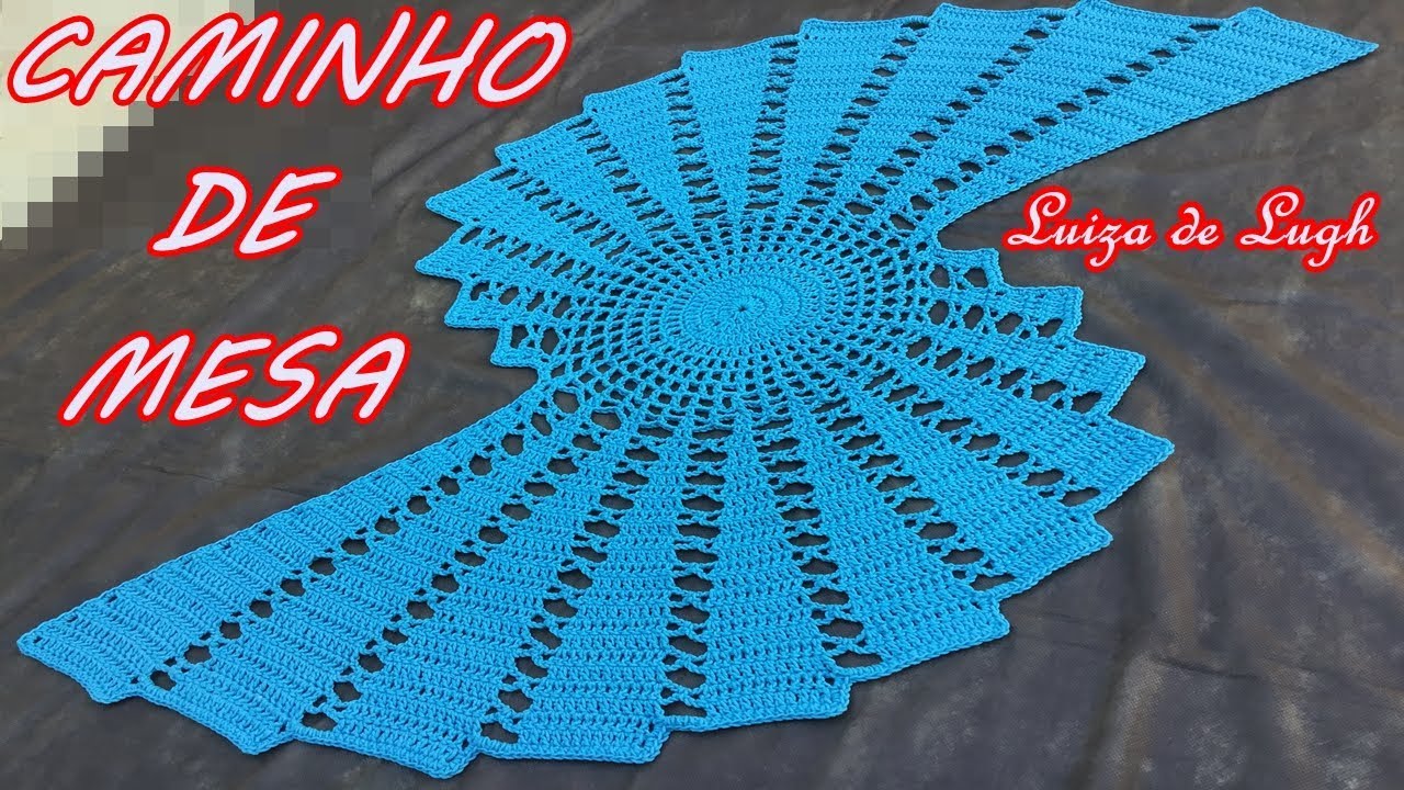 TRILHO DE MESA ESPIRAL TURQUESA #LUIZADELUGH