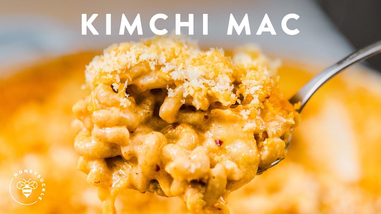 Gooey KIMCHI MAC & CHEESE 🍜🧀Delish Noodle Series | HONEYSUCKLE