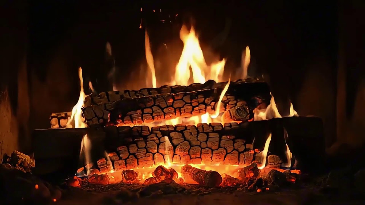 Cozy Fireplace Ambience with Natural Crackling Fire Sounds for Relaxation