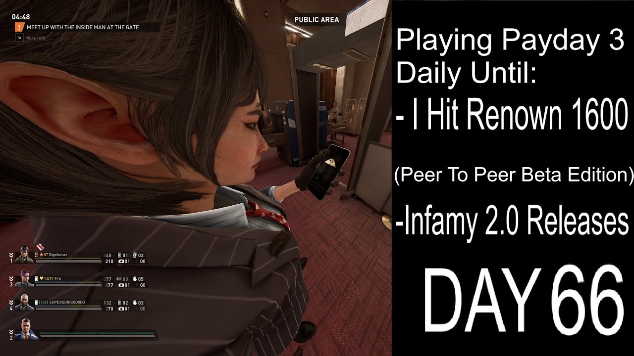 Playing Payday 3 Daily Until I Hit Renown 1600 Or Infamy 2.0 (Day 66)