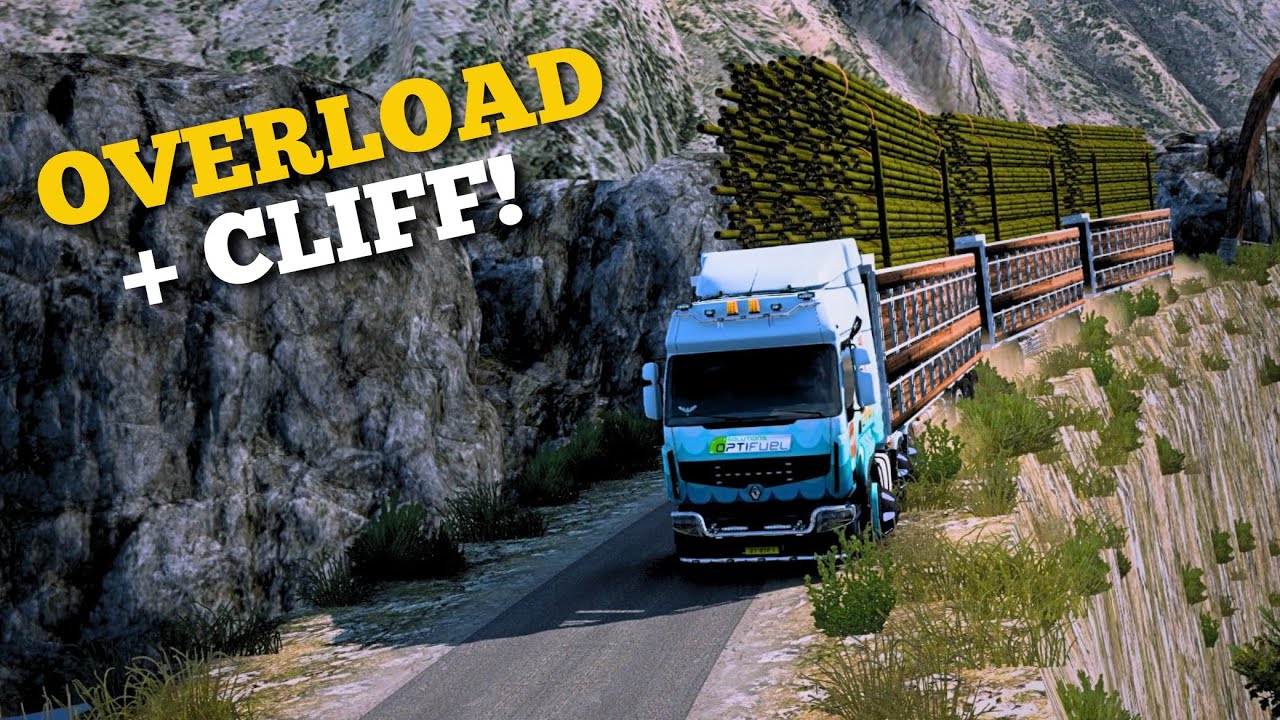 Long Haul Overload! Renault vs Narrow Cliff Road – Bambu Load Almost FALLS!