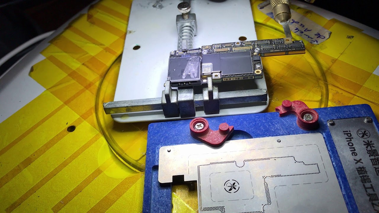 separación de pcb o board  de iphone x fácil y con estación de calor