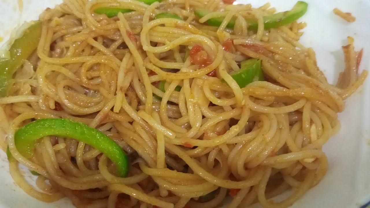 Fried spaghetti #quicklunch