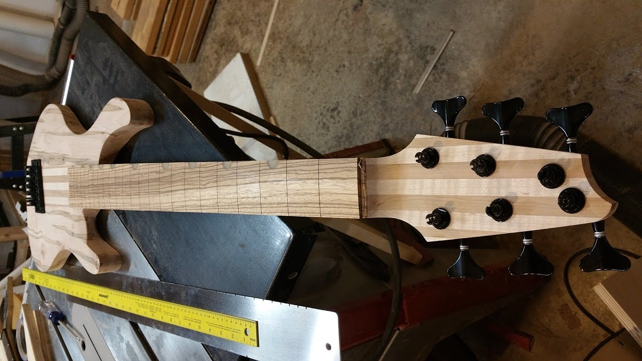 Building a Six String Bass   Tuning Machines and Pickup Routing