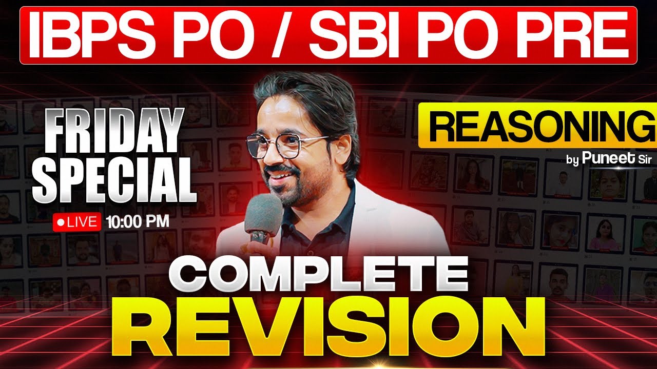 IBPS PO/SBI PO Pre 2025 | Reasoning Complete Revision | Friday Special | Reasoning by Puneet Sir