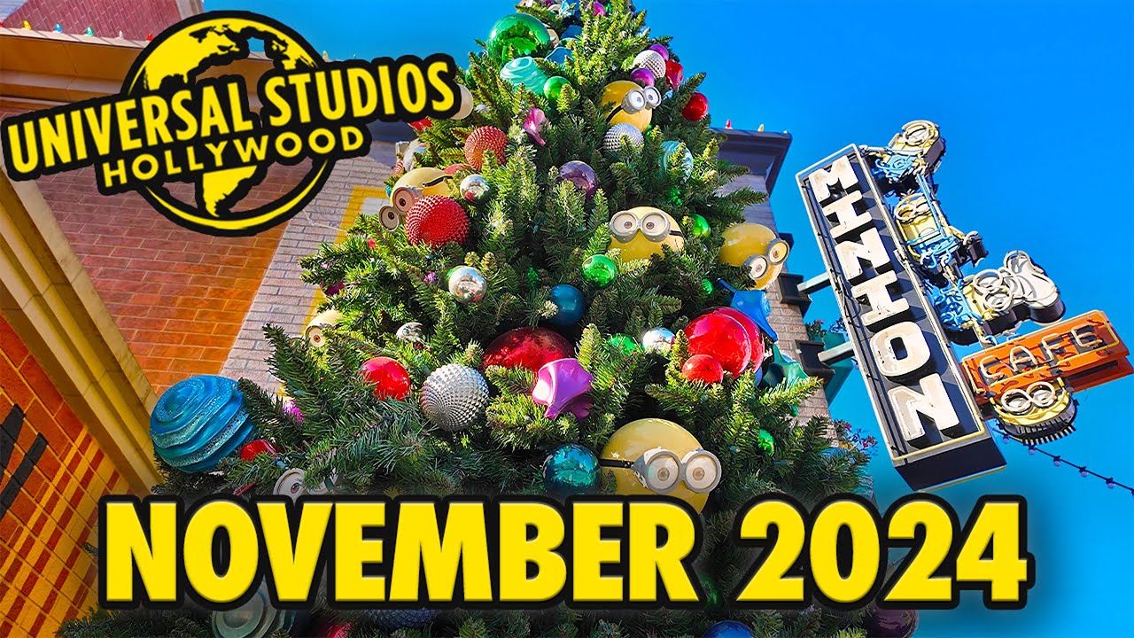 Universal Studios Hollywood - November 2024 Walkthrough: Mario Christmas Merch & Wicked [4K POV]