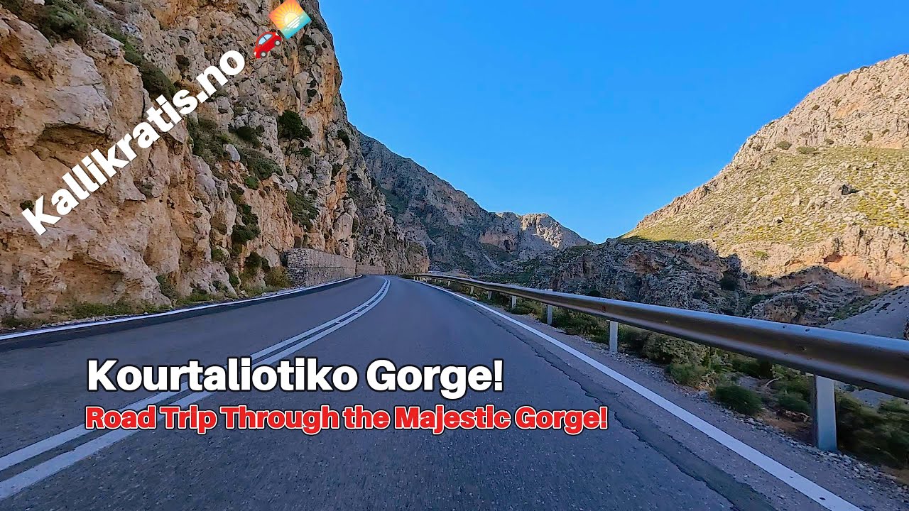 Kourtaliotiko Gorges: Driving Both Ways 🌳🌲Explore the breathtaking Kourtaliotiko Gorge