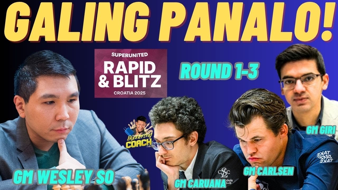 GALING NG MGA LABAN! LEADING SI WESLEY! So vs Carlsen! Super Bet Croatia 2025