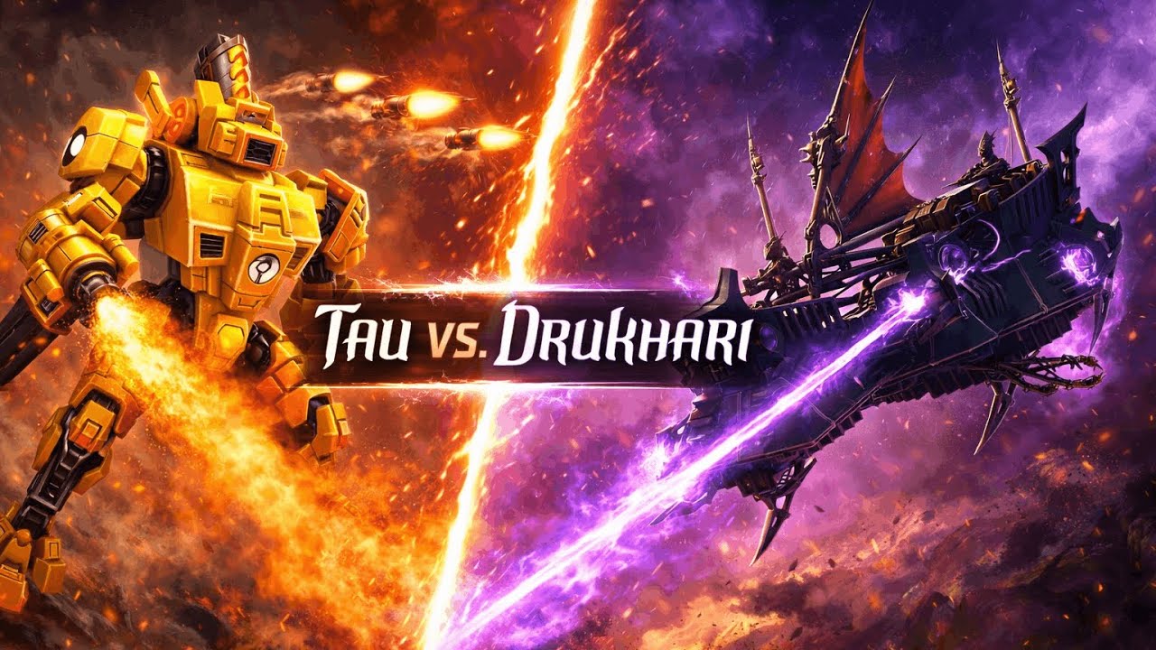 Retrothrusting into Commoragh | Thentox (Tau) vs. Yurga (Drukhari) WH40k: Gladius – RoW 1v1