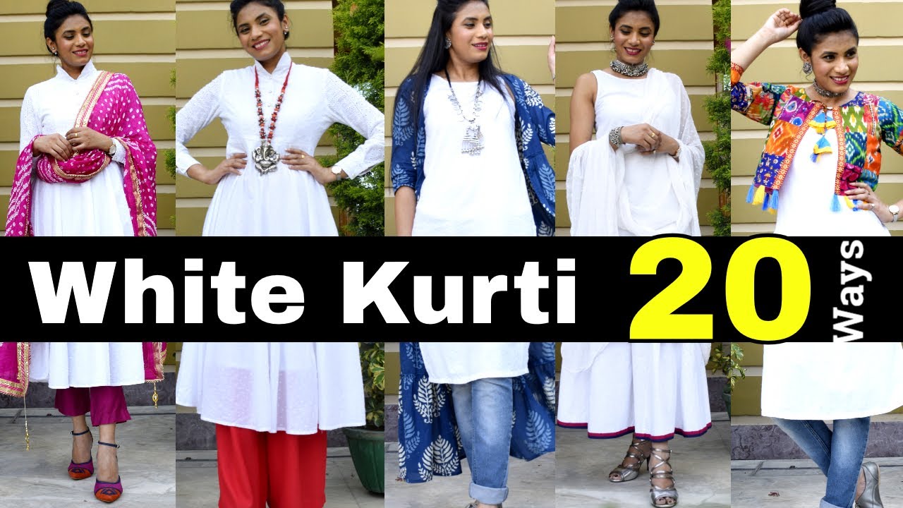 How to Style White Kurta in 20 different ways | White Kurti Styling Ideas | Aanchal
