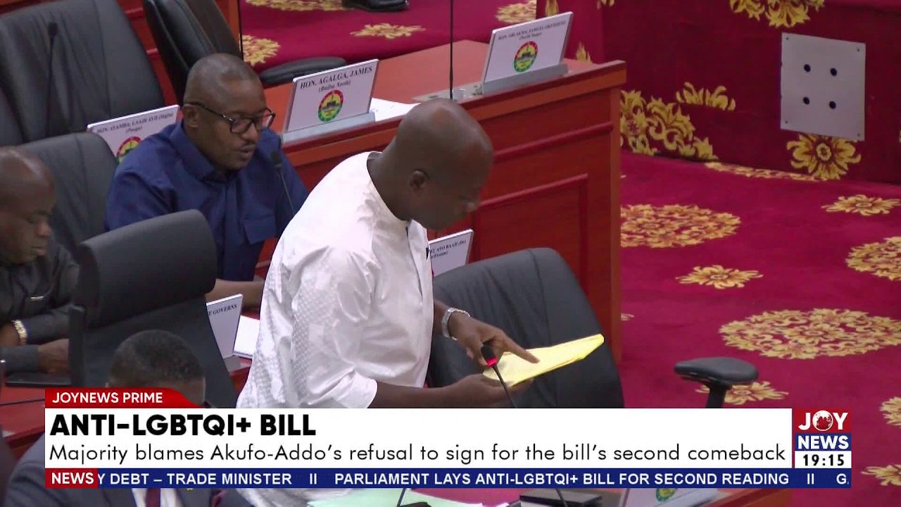 Majority blames Akufo-Addo's refusal to sign for the bill's second comeback |Joy News Prime(17-2-26)