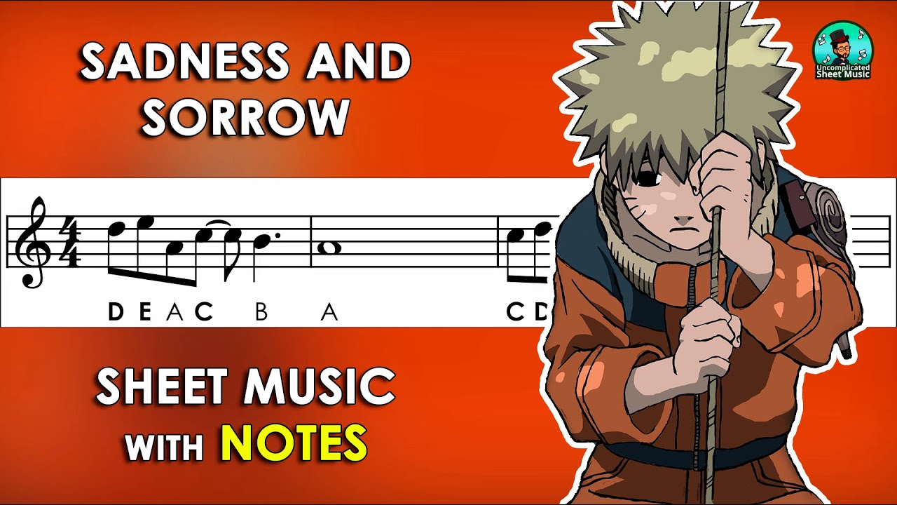 Sadness and Sorrow | Sheet Music with Easy Notes for Recorder, Violin | Naruto OST