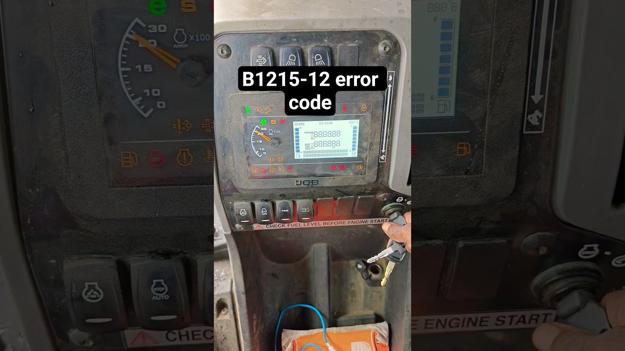 B1215-12 error code, hydraulic pump coil issue #jcb #3dx #reels #shorts