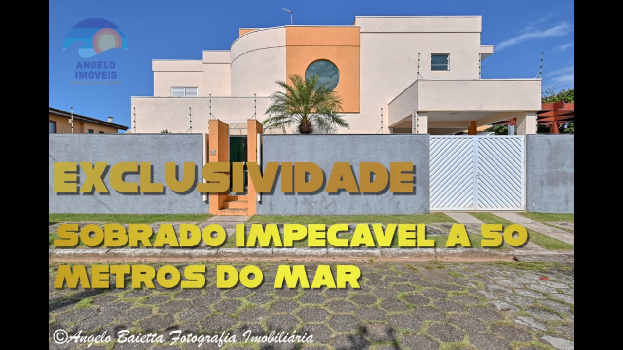Sobrado impecável, projeto moderno, pé na areia em Peruíbe Litoral SP