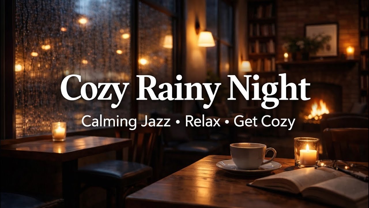 Cozy Rainy Night ☕ Calming Jazz to Relax, Study & Stay a Little Longer