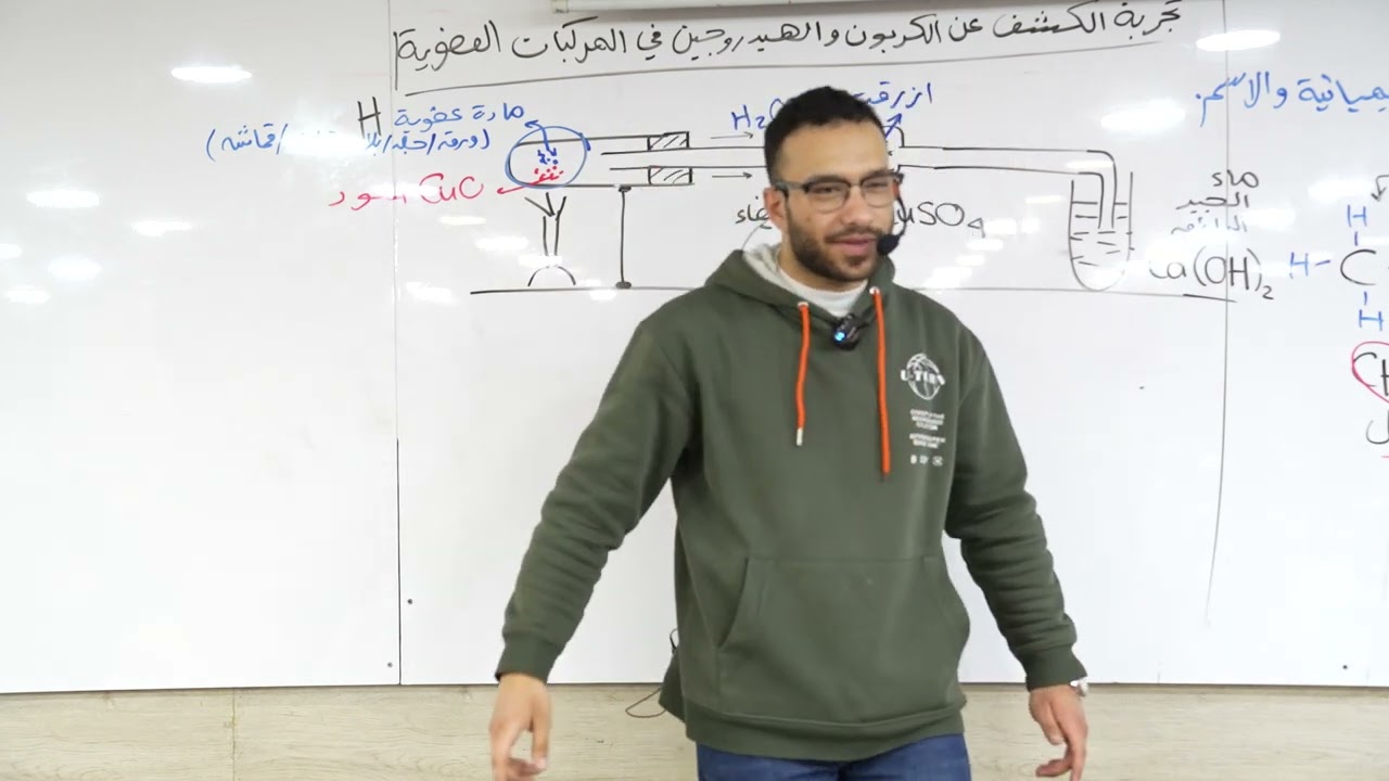 تجربة الكشف عن الكربون والهيدروجين في المركبات العضوية