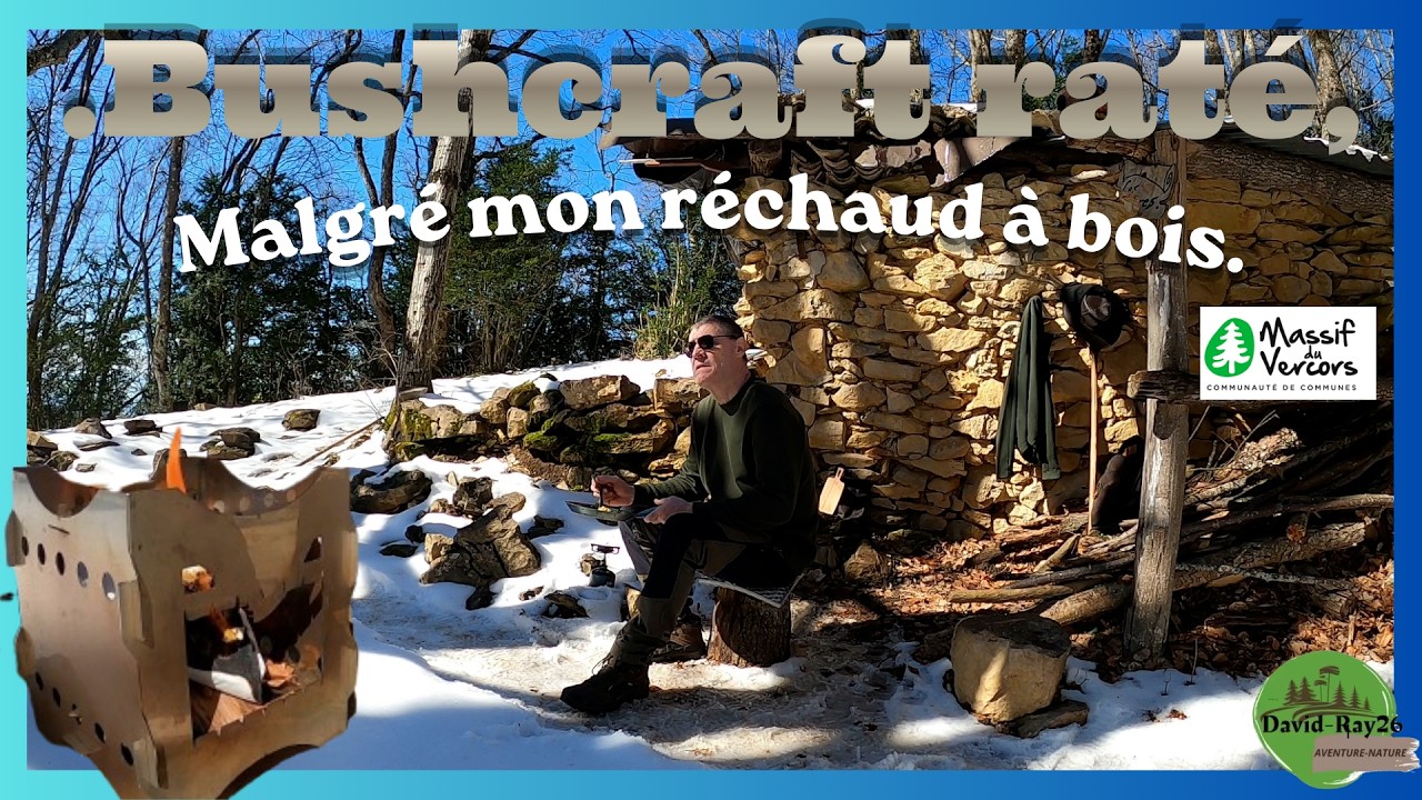 Bushcraft  raté, avec mon rechaud à bois.
