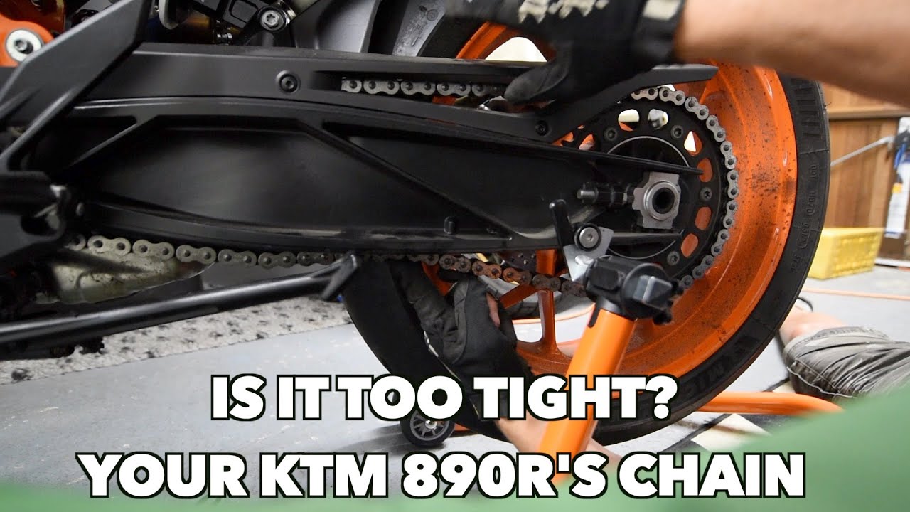 Vlog #11 HOW TO FIND THE KTM 890R CHAIN TENSION REFERENCE POINT