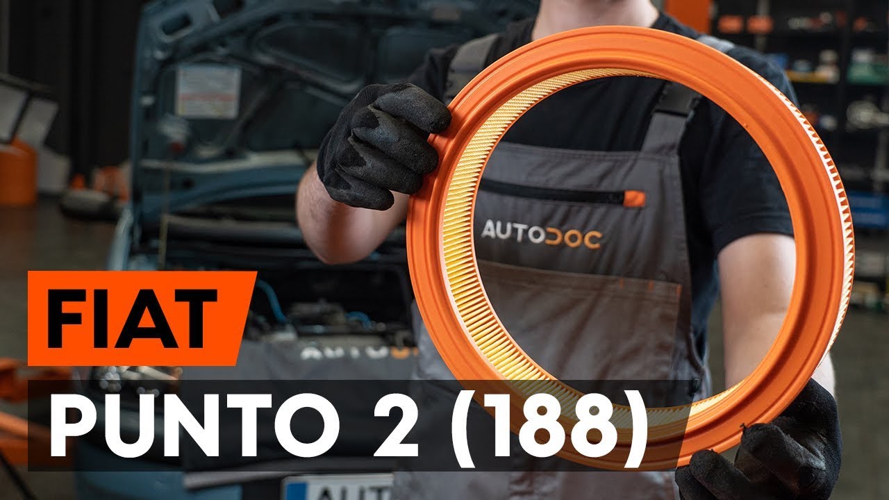 How to change air filter on FIAT PUNTO 2 (188) [TUTORIAL AUTODOC]