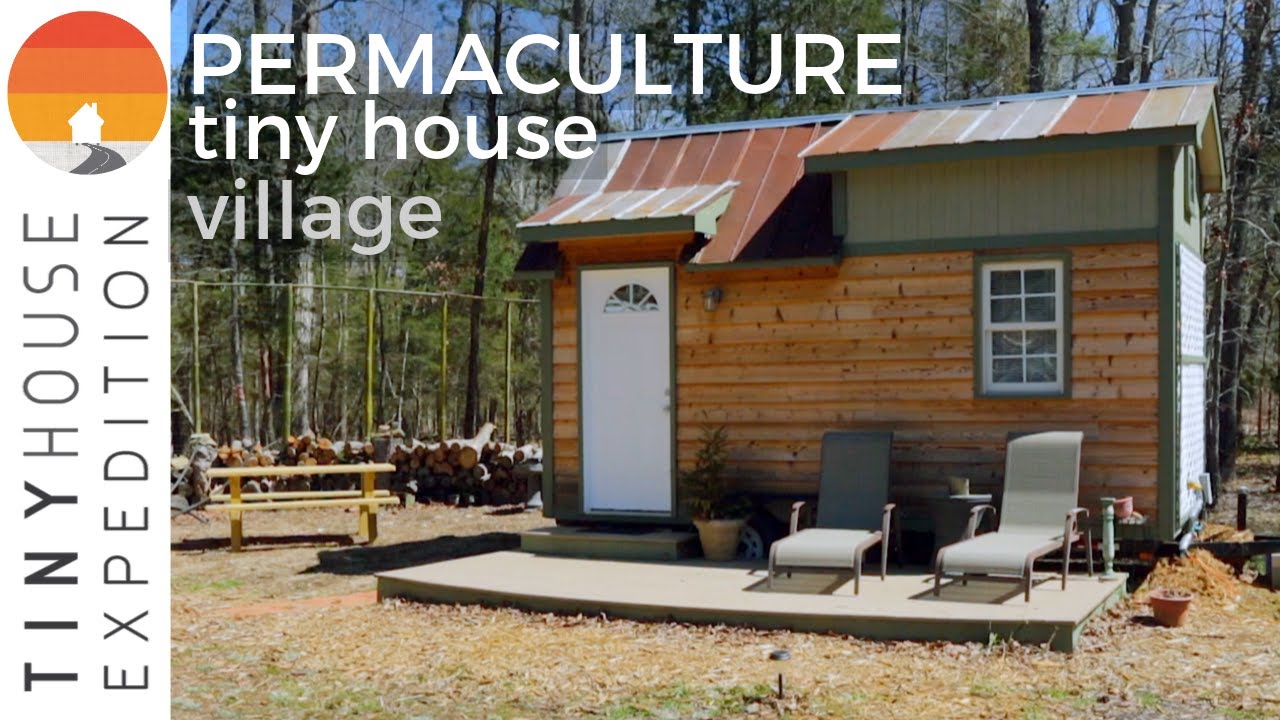 Permaculture Tiny House Community Farm w/ DIY Tiny Homes