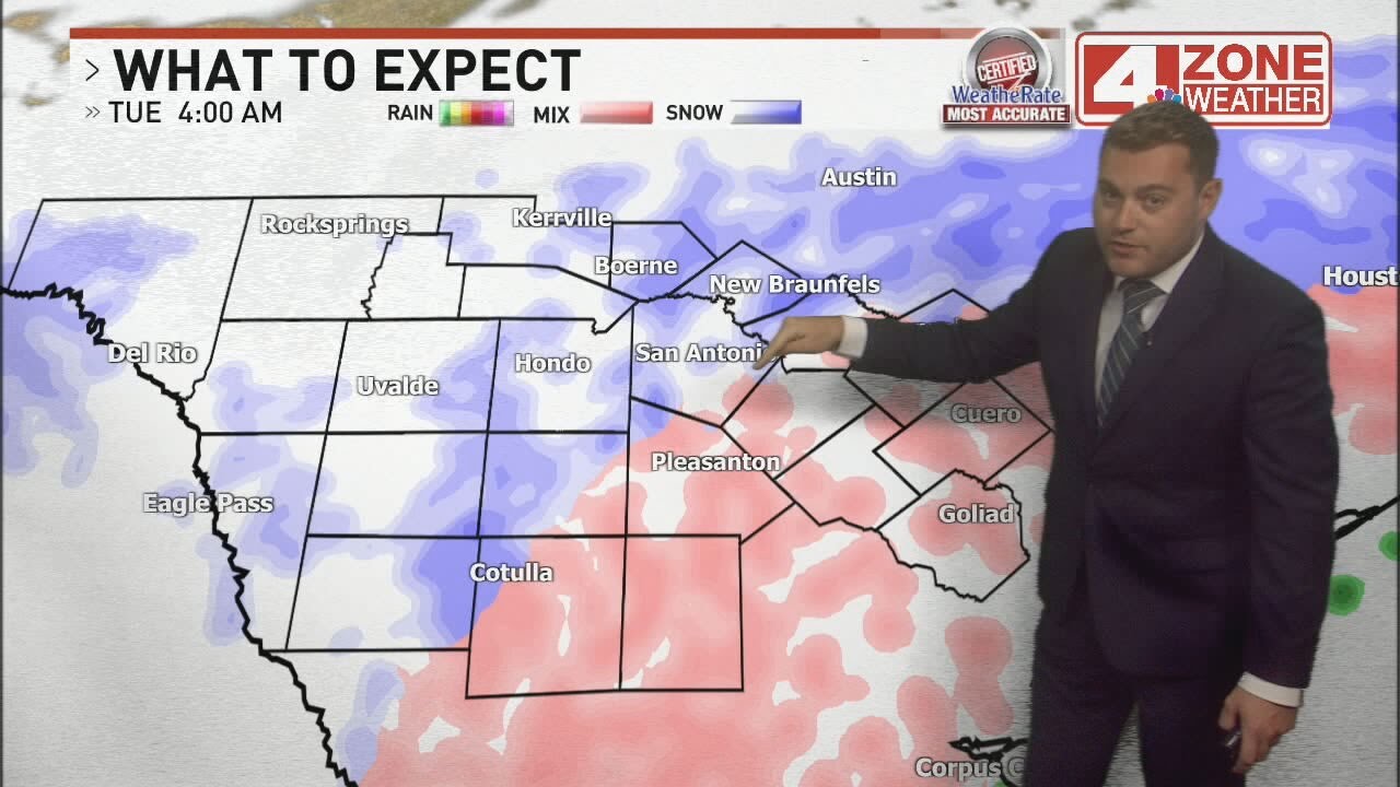 Icy mix and some snow to hit San Antonio
