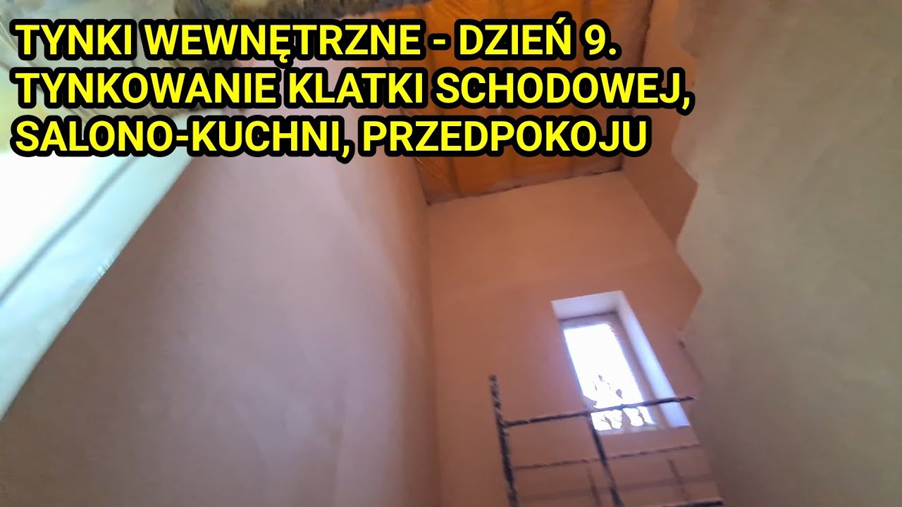 NOWE TYNKI NA STARE DZIEŃ 9. Tynkowanie przedpokoju, klatki schodowej #remontdomu #tynki #tynkowanie