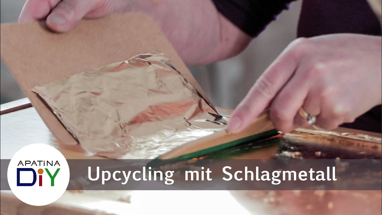 Möbel Upcycling [schnell und einfach mit Schlagmetall]