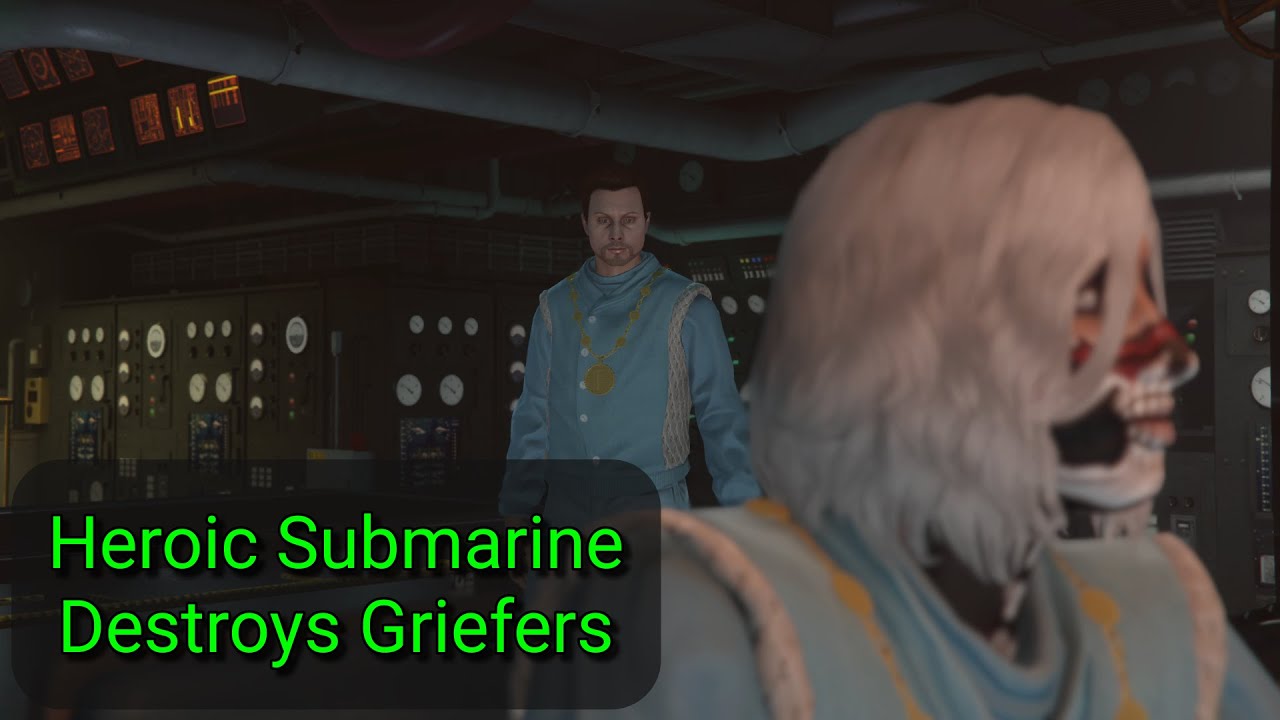 Heroic Kosatka Submarine Destroys 3 Griefers using Guided Missiles in GTA Online