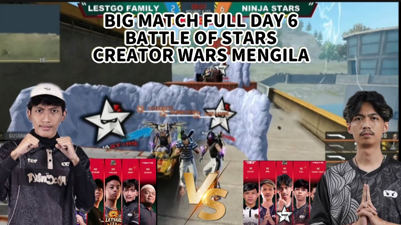 123 LETGO FAMILY VS NINJASTARS FULL MATCH DAY 6 PALING SEREM DI BATTLE OF STARS 