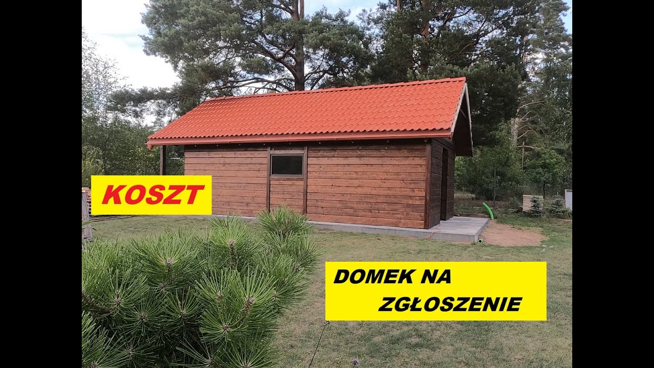 Koszt postawienia domku 35m2 na zgłoszenie 2023.