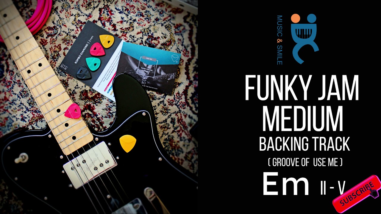 Backing track Medium Funk beat -  in E minor Dorian (Use me)