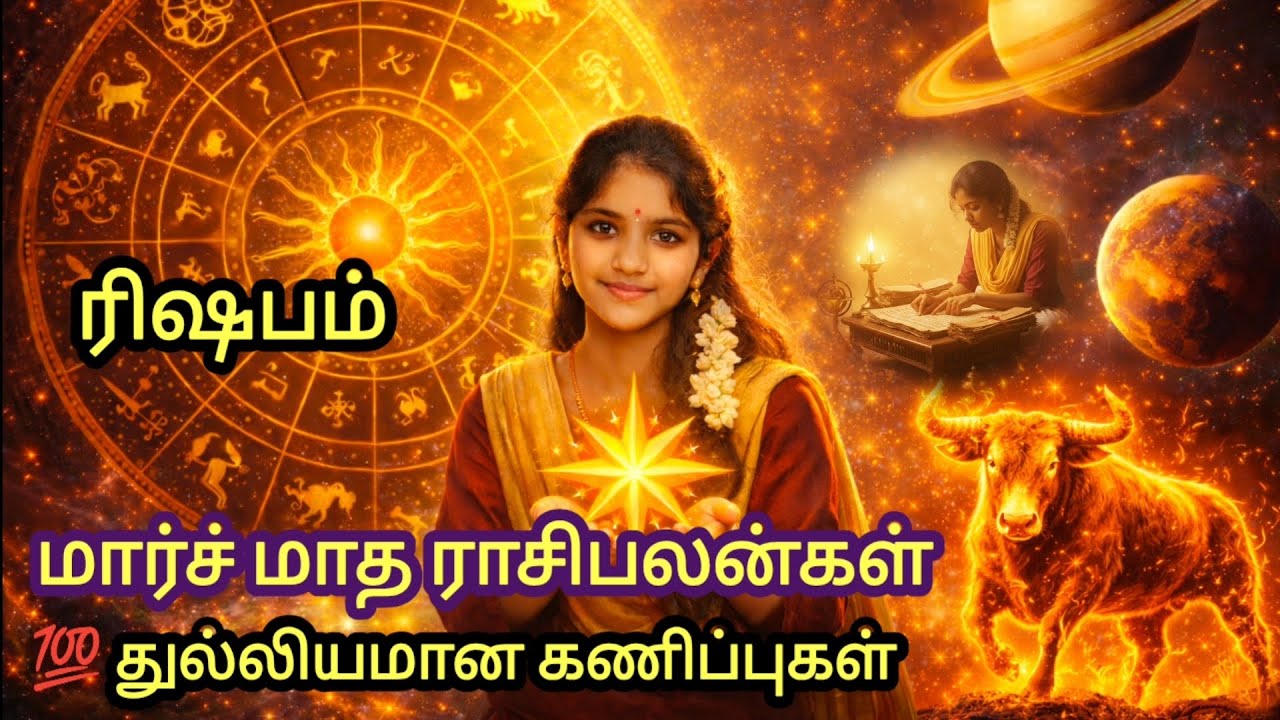 ரிஷபம்: மார்ச் 2026 மாத ராசிபலன்கள்... 💯துல்லியமான கணிப்புகள்... #ராசிபலன்2026 #astrology #rasipalan