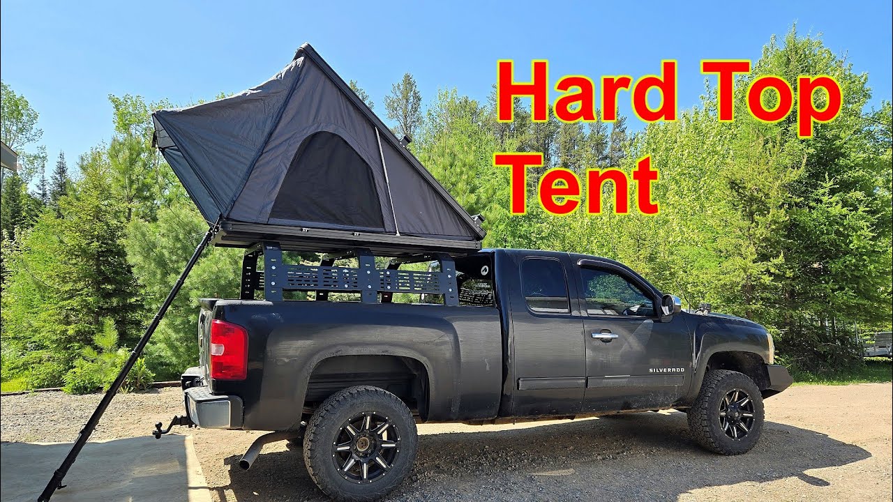 Overland Hard Top Roof Tent Budget Unbox Install and setup Chevy Truck
