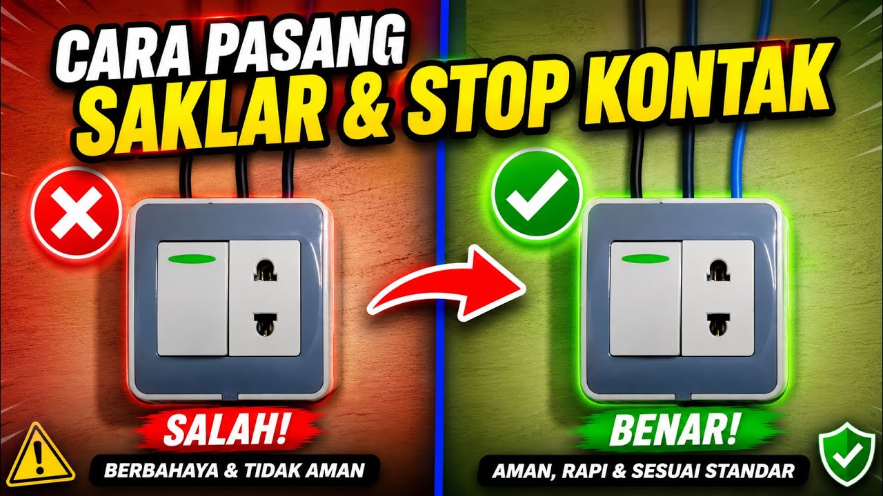 Ini Yang Bener - Cara Memasang Saklar Dan Stop Kontak Pakai 3 Kabel
