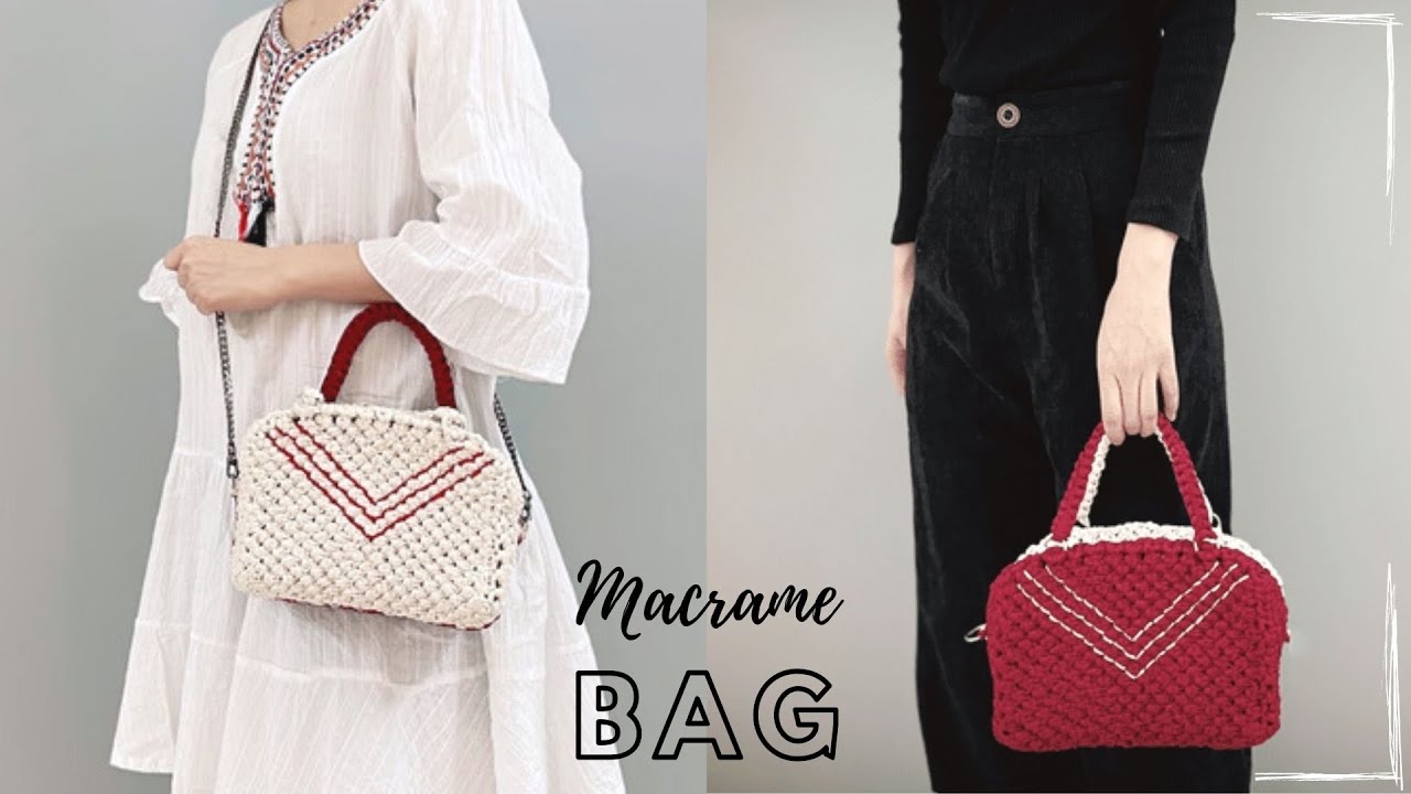 Macrame tutorial - Hand bag #11 - Shoulder bag