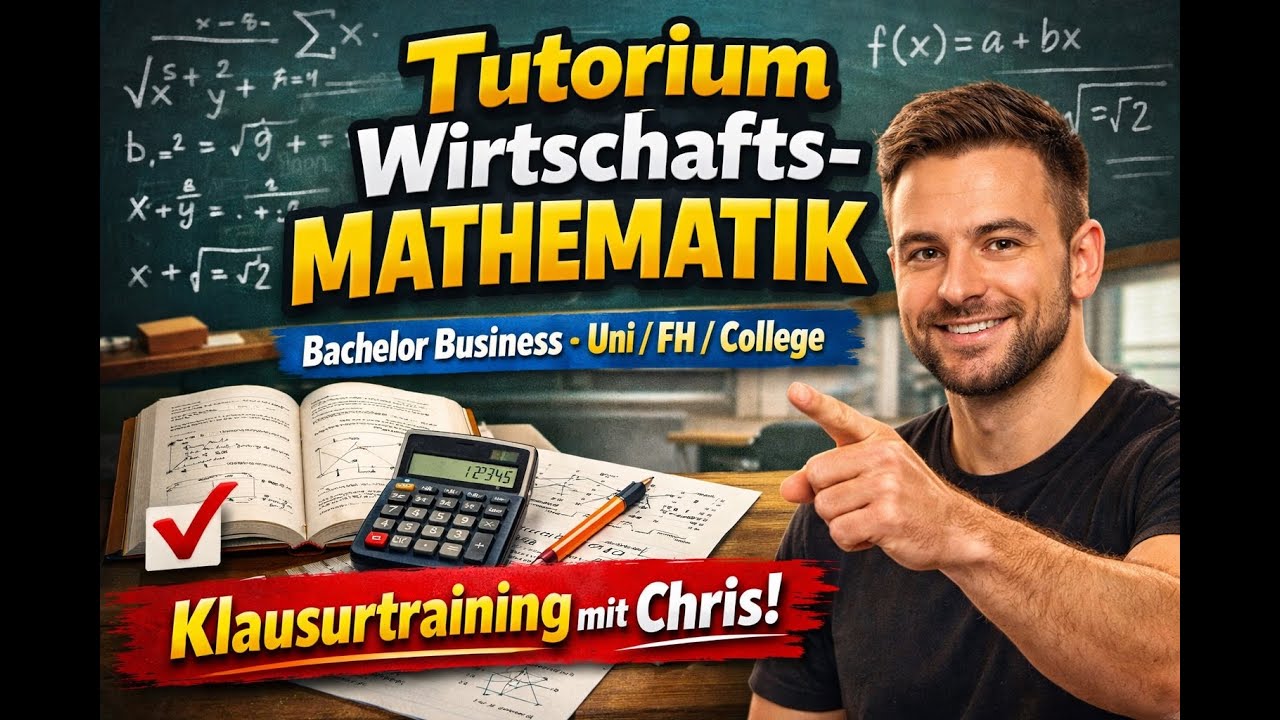 Tutorium Wirtschaftsmathematik Bachelor Business. Uni/FH/College. Klausurtraining mit Chris