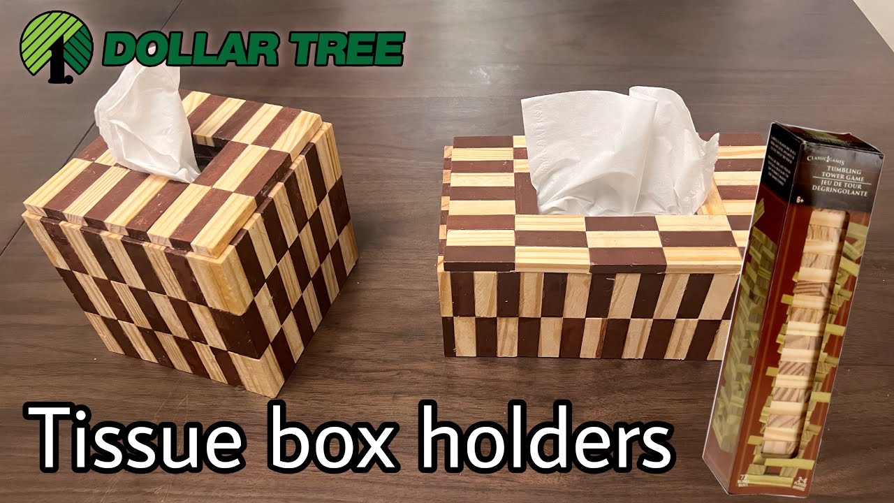 Tissue box holder ideas | Mini and big tissue box holder || Dollar tree jenga block idea