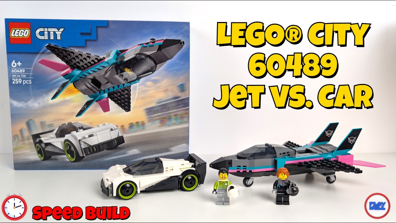 Building the LEGO® City 60489 Jet vs. Car