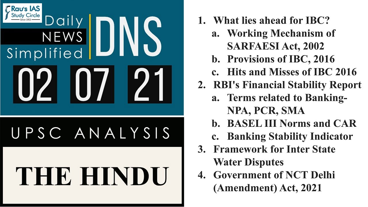 THE HINDU Analysis, 02 July 2021 (Daily Current Affairs for UPSC IAS) – DNS