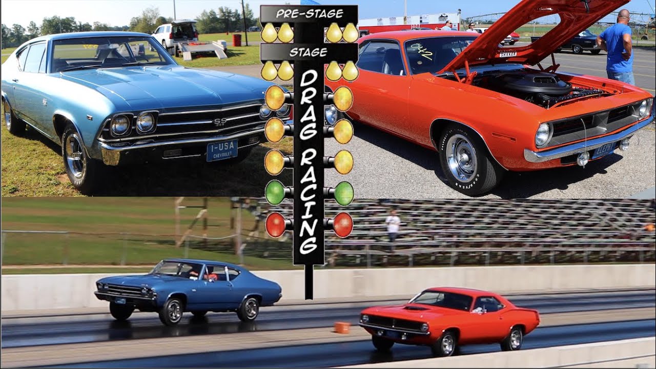 1970 Plymouth HEMI Cuda vs 1969 Chevrolet Chevelle Super Sport | STOCK DRAG RACE