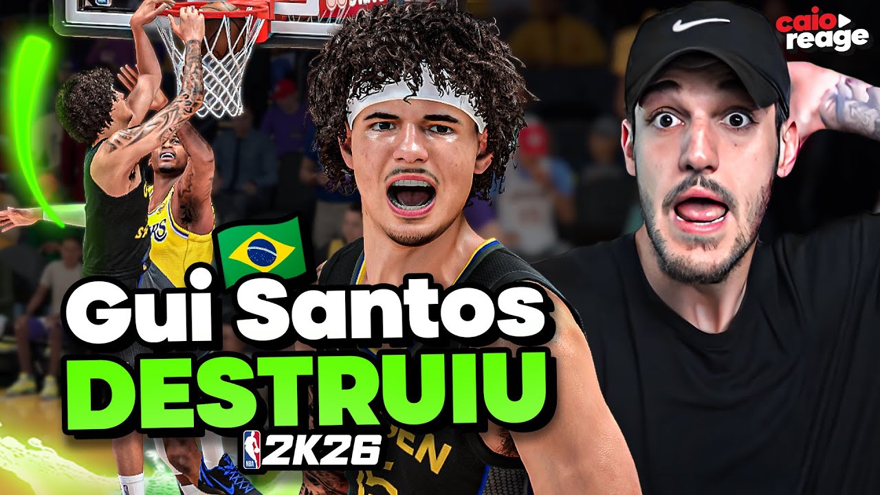 CONTROLEI O GUI SANTOS NUM JOGO 7 vs LAKERS NO NBA2K26! Caio Reage