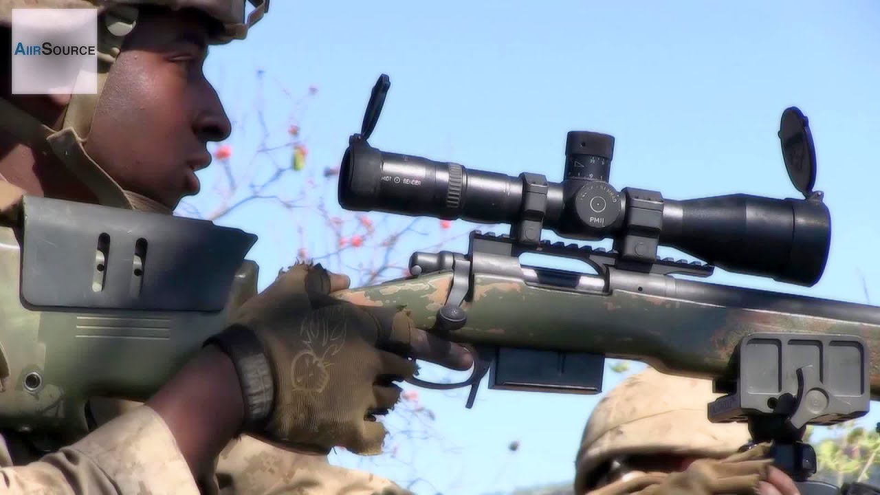U.S. Marines Scout Sniper Range. M40A5, M110 SASS, M107 SASR.