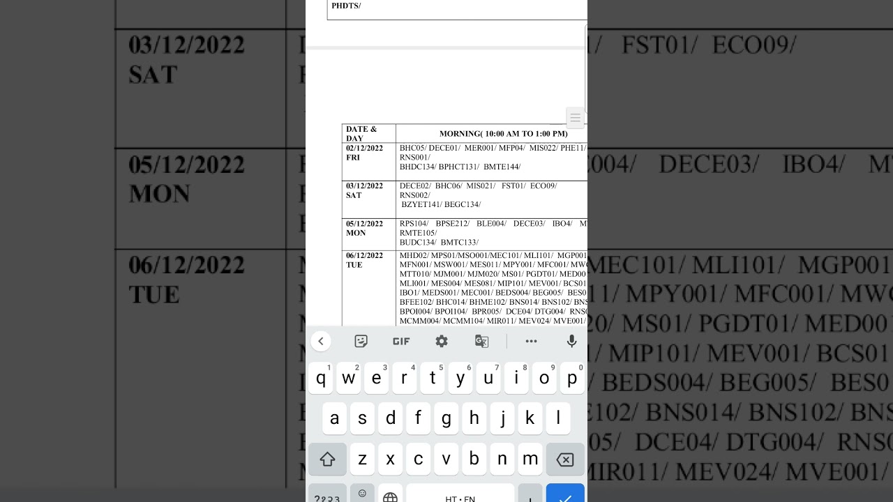 IGNOU EXAM DATESHEET DEC 2022 #ignouexam #ignou