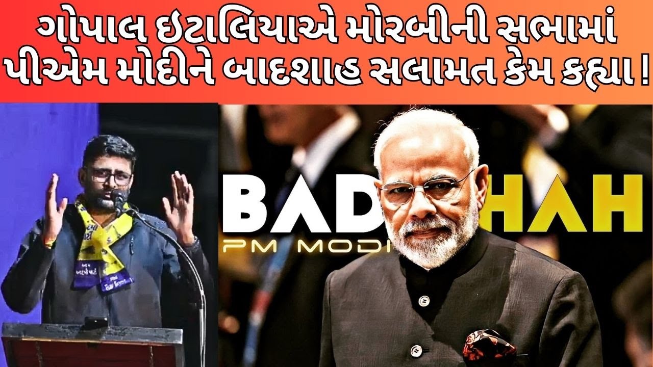 ગોપાલ ઇટાલિયાએ પીએમ મોદીને બાદશાહ સલામત કેમ કહ્યા ! NEWSPORTER | GOPAL ITALIA | AAPMORBI | PMMODI