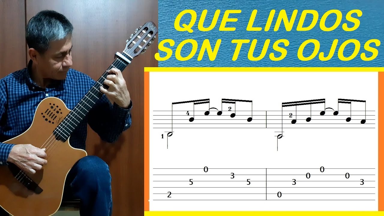 QUE LINDOS SON TUS OJOS - Huayno norteño/ Tutorial con Tablatura para Guitarra Solista / J. Molina
