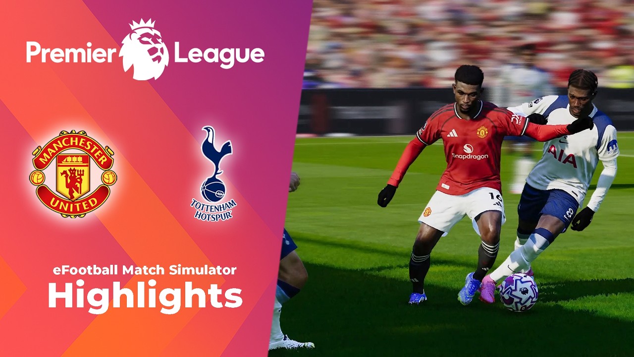 แมนยู พบ สเปอร์ส ไฮไลท์พรีเมียร์ลีก 2025/26 จำลอง | Match Simulator Highlights  Man UTD vs Spurs